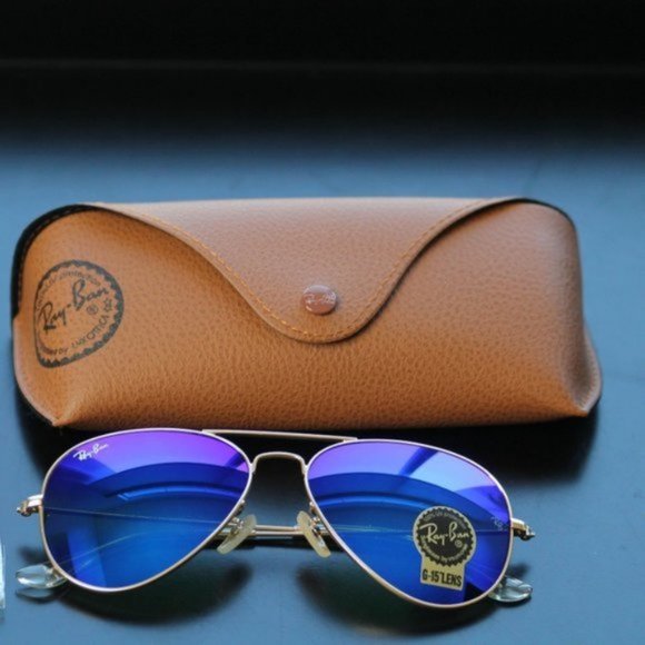 Ray-Ban Accessories - RayBan RB3025 58MM Blue Mirror Aviators - New